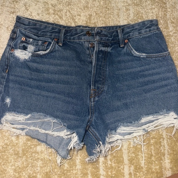HELENA HIGH RISE CUT OFF SHORTS - Picture 1 of 4